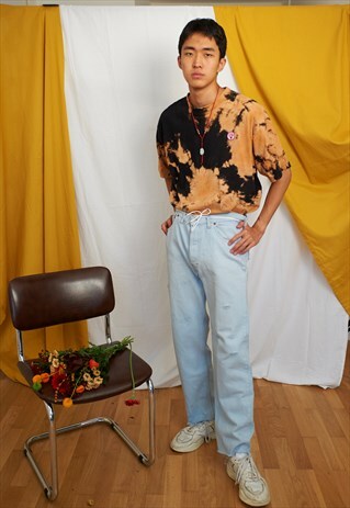 VINTAGE REWORKED CUSTOMED CLASSIC 501 DENIM LEVI'S JEANS TRO
