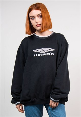 VINTAGE 90'S BLACK UMBRO SWEATSHIRT TOP