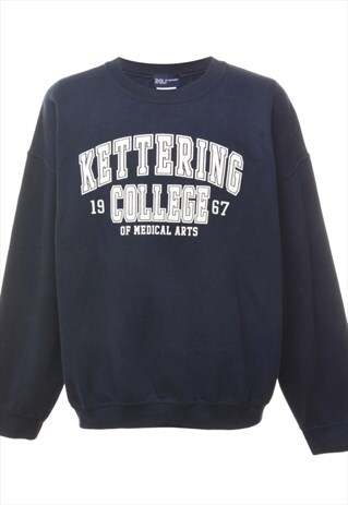 VINTAGE MV SPORT KETTERING COLLEGE PRINTED SWEATSHIRT - XL
