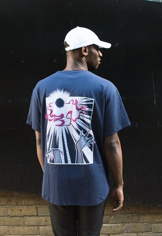 BASEBALL JERSEY NAVY GENKIDAMA SPIRIT BOMB JAPANESE MANGA