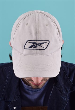 VINTAGE Y2K REEBOK BEIGE EMBROIDERED CAP
