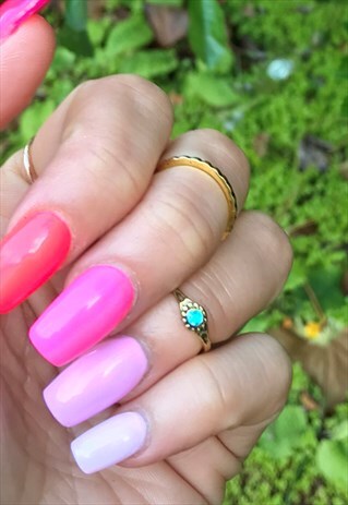 SET OF 3 BOHO GOLD TONE MULTI LAYER RINGS