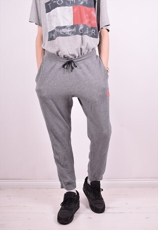 NIKE MENS VINTAGE TRACKSUIT TROUSERS W32 L29 GREY 90'S