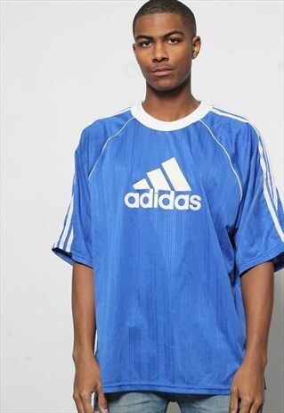 VINTAGE ADIDAS BIG LOGO T-SHIRT BLUE