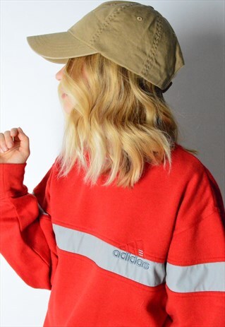 VINTAGE 90S RED ADIDAS SWEATSHIRT WITH TAGS
