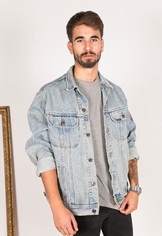 VINTAGE 80S EMBELLISHED LEE DENIM JACKET / R239