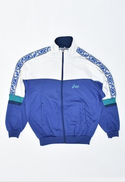 Vintage 90's Asics Tracksuit Top Jacket Blue