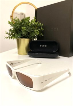 Gucci GG 1154/S Retro White Sunglasses. 