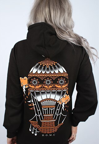 BALLOON BLACK PULLOVER HOODIE