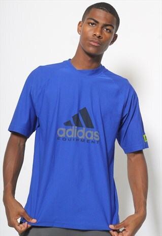 VINTAGE ADIDAS EQUIPMENT BLUE T SHIRT