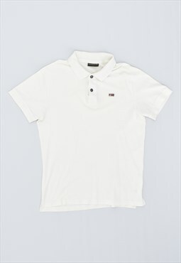 Vintage 90's Napapijri Polo Shirt Off White