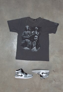 Vintage Y2K Faded Bob Marley Graphic Printed Band T-shirt