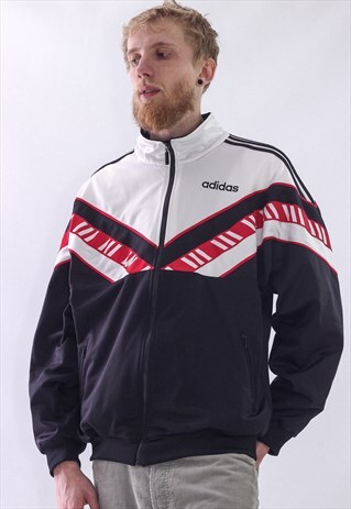 VINTAGE MENS ADIDAS LOGO TRACK TOP TEAM SOCCER JACKET