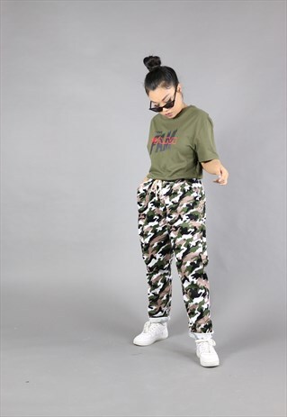 CAMO / CAMOUFLAGE ARMY SWEATPANTS / TROUSERS / JOGGERS