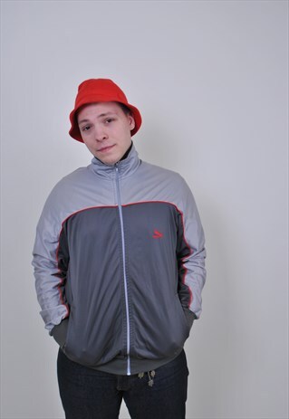 90S PUMA TRACK JACKET, VINTAGE GREY WINDBREAKER