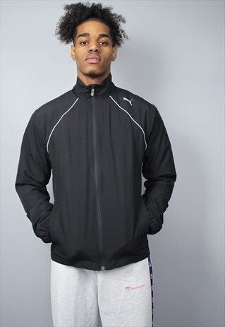 VINTAGE PUMA BLACK TRACK JACKET