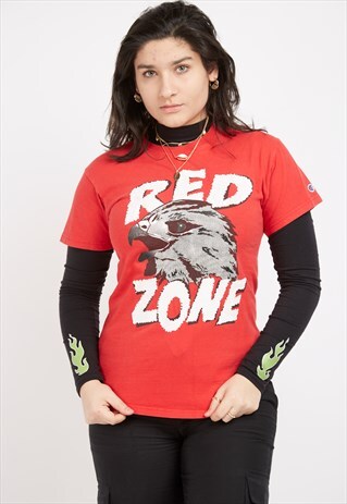 VINTAGE RED CHAMPION RED ZONE T-SHIRT