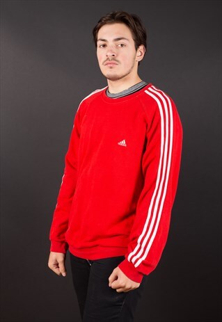 VINTAGE MINIMALISTIC 3 STRIPE ADIDAS CREWNECK SWEATSHIRT