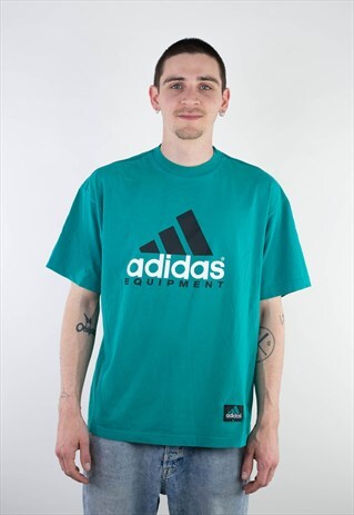 VINTAGE ADIDAS EQUIPMENT 80S PRINTED BIG LOGO T-SHIRT
