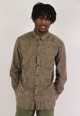 VINTAGE JOHN ROCHA CORD PATTERNED SHIRT