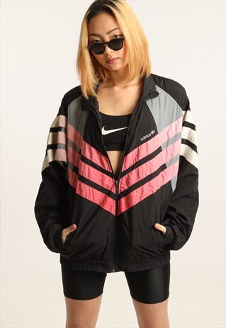 VINTAGE ADIDAS EMBROIDERED SPELL OUT LIGHTWEIGHT JACKET