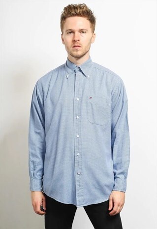 VINTAGE TOMMY HILFIGER SHIRT BLUE