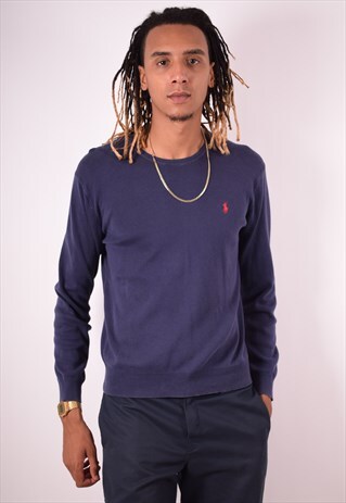 POLO RALPH LAUREN MENS VINTAGE JUMPER SWEATER MEDIUM 90S