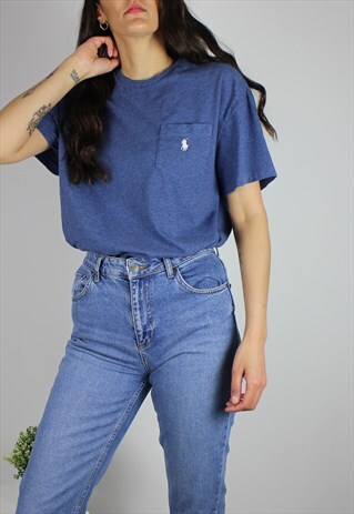 VINTAGE POLO RALPH LAUREN TSHIRT W LOGO FRONT