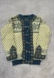 VINTAGE DALE OF NORWAY KNITTED CARDIGAN PATTERNED SWEATER