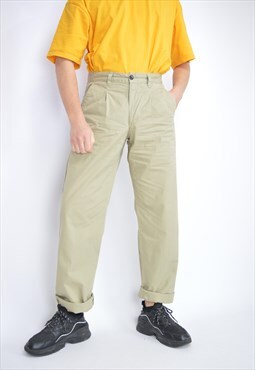 Vintage beige classic 80's suit trousers 