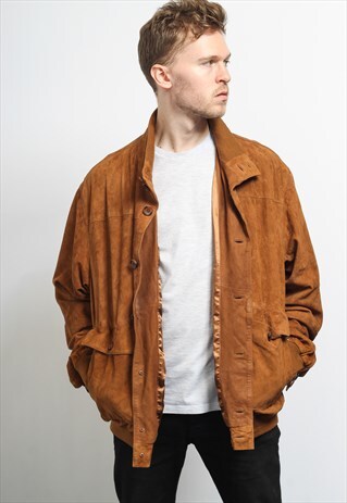VINTAGE SUEDE BOMBER JACKET