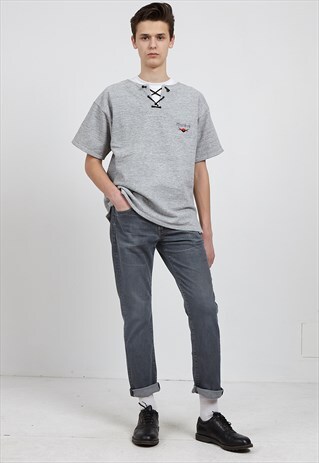 VINTAGE GREY REPLAY SHORT SLEEVE TOP