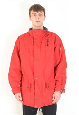 FJALLRAVEN Men Stanton Jacket L Red Rain Coat Windbreaker 