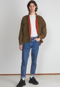 Vintage Brown Corduroy Long Sleeve Shirt