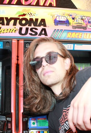 GREY CANDY RIMLESS PERSPEX SUNGLASSES