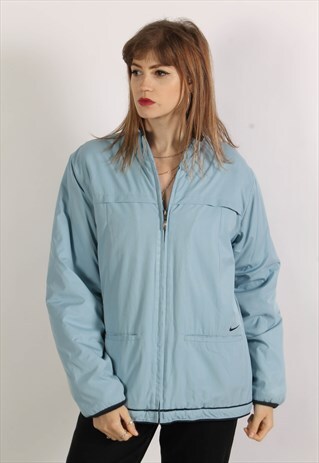 VINTAGE NIKE PADDED PUFFER COAT BLUE