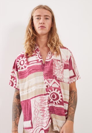 VINTAGE PATTERNED FESTIVAL SHORT SLEEVE SHIRT