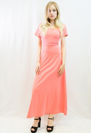 JERSEY COTTON PLAIN COLOR T-SHIRT MAXI DRESS HOLIDAY WEAR