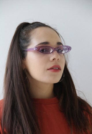 90'S CAT EYE SUNGLASSES PURPLE