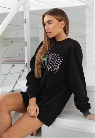 WORLDWIDE LONG SLEEVE T-SHIRT - BLACK
