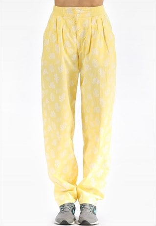 VINTAGE TAPERED MOM PANTS PAISLEY PRINT