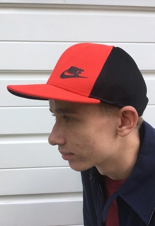 MENS NIKE FESTIVAL SPORTS BLACK RED NET BASEBALL CAP HAT