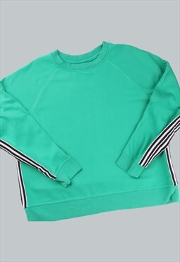 Vintage  Unknown Sweatshirt Stripe Green XLarge
