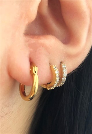 TINY HOOP EARRINGS GOLD