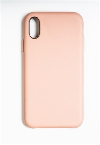 PERSONALISED IPHONE X, XR, XS, XS MAX CASE LEATHER PINK