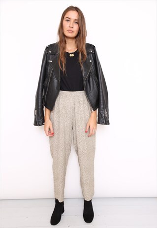 VINTAGE 90S BROWN BOHO PRINT TROUSERS