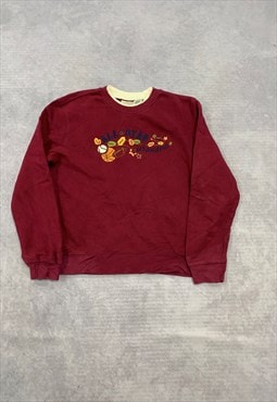 Vintage Sweatshirt Embroidered Grandma Patterned Jumper