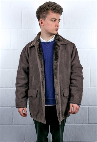 VINTAGE FAUX FUR LINED JACKET
