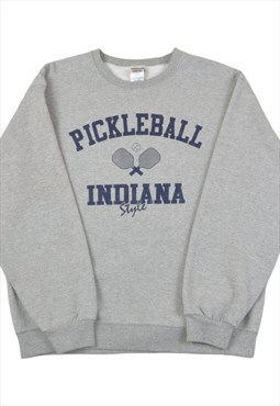 Vintage Pickleball Indiana Style Sweatshirt Grey Large
