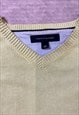 TOMMY HILFIGER KNITTED JUMPER PULLOVER SWEATER WITH LOGO